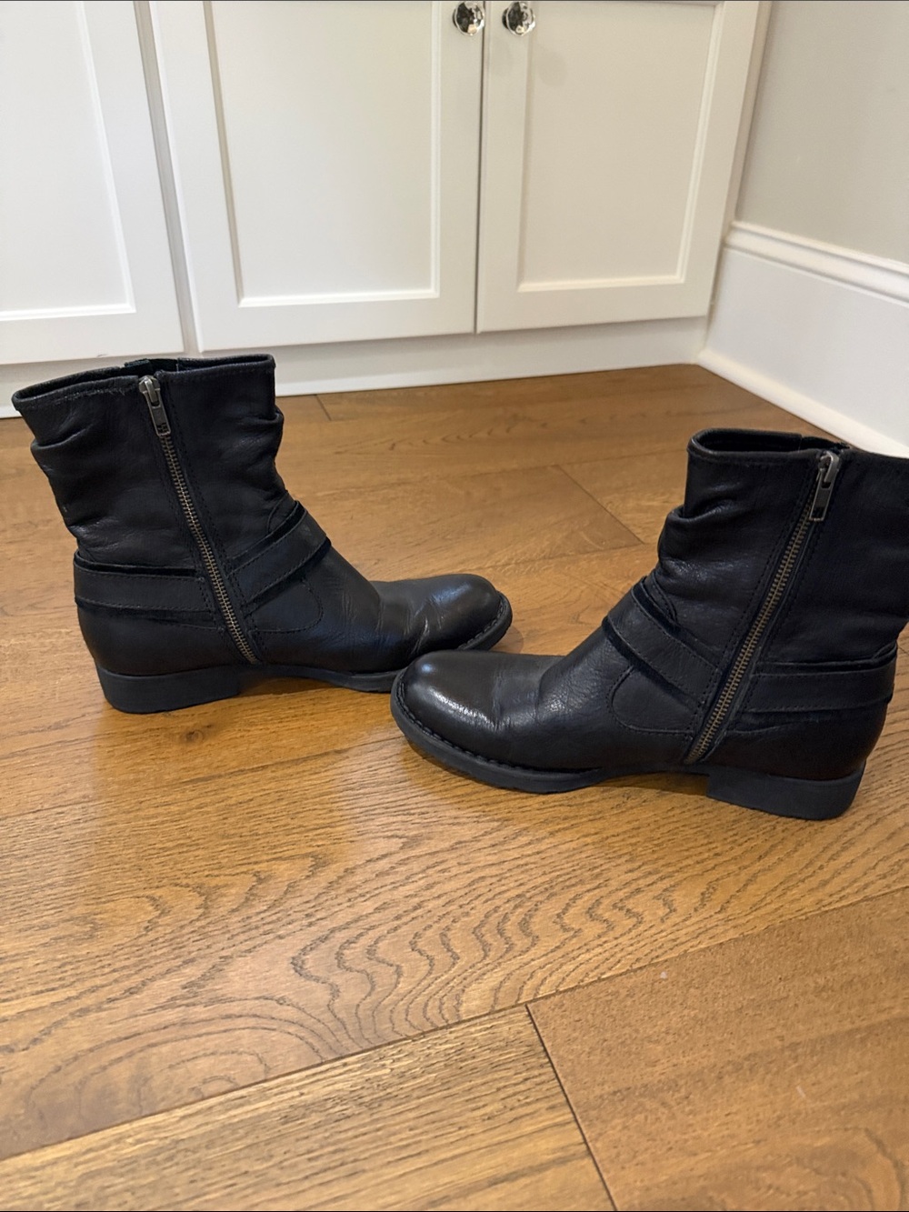Born Black Leather Harness Moto Boots - Picture 5 of 16